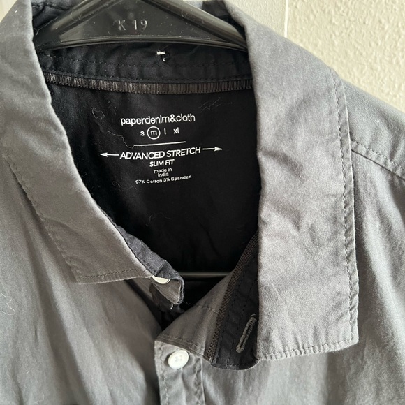Paper Denim & Cloth Dark Gray Button Down Shirt - Picture 2 of 3
